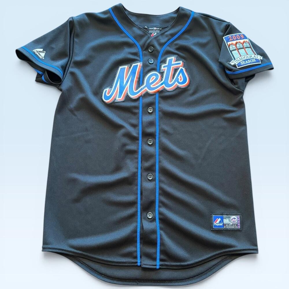 New York Mets Jersey Youth Large Black MLB David Wright 5 Inaugural Majestic